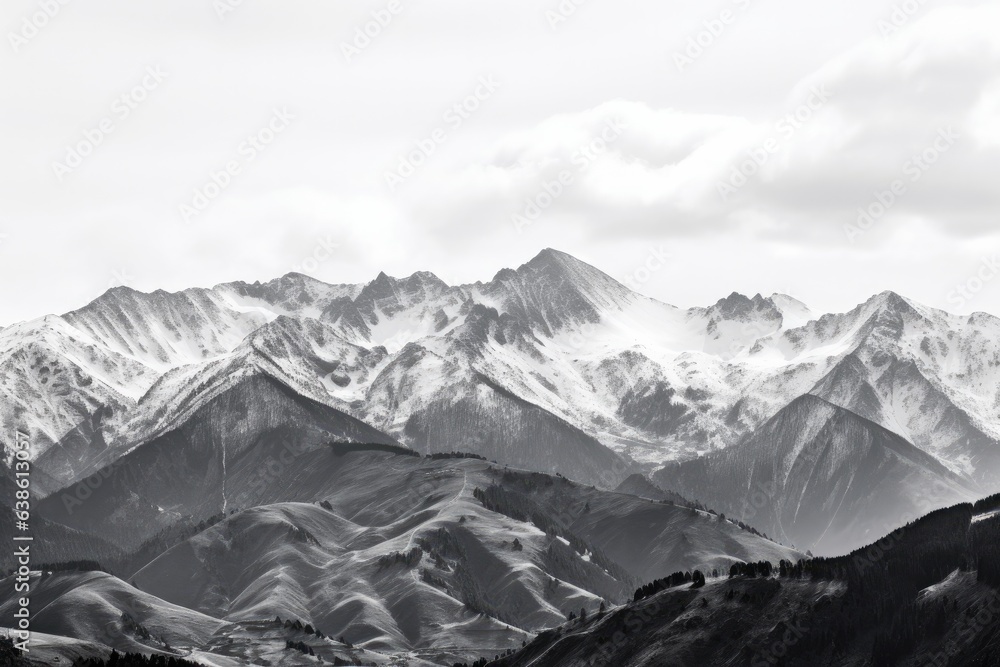 Scenic Beauty of Vast Mountain Range