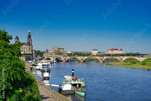 scenic view of river Elbe in Dresden