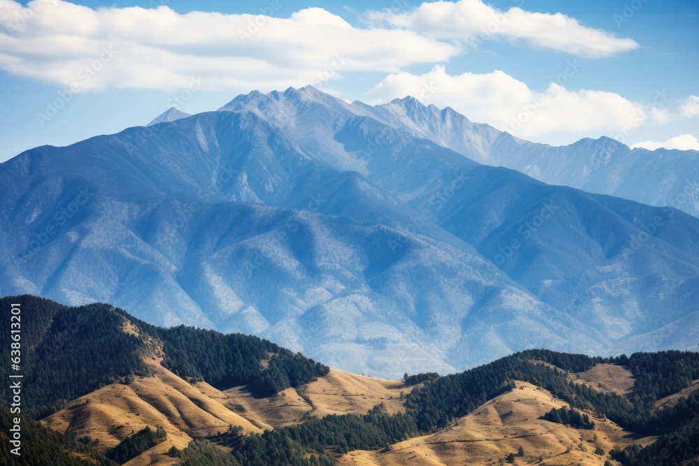 Mountain Range Panorama: Nature's Majesty