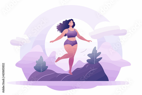 Body Positivity vector flat minimalistic isolated illustration