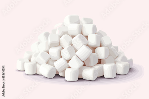 marshmallows vector flat minimalistic isolated illustration