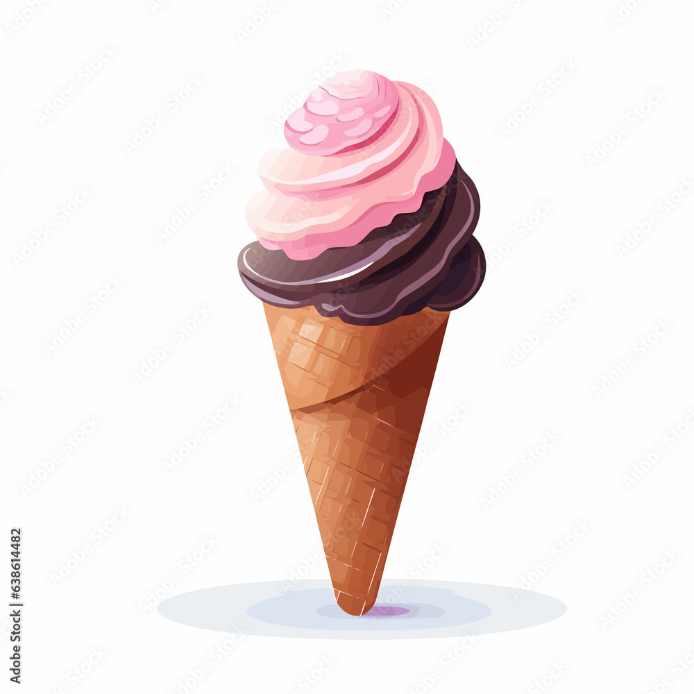 Scoop of ice cream vector flat minimalistic isolated illustration Scoop of ice cream vector flat minimalistic isolated illustration