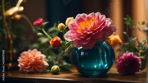 beautiful flower on vase