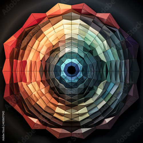 They created a stunning visual with concentric octagons of different colors.