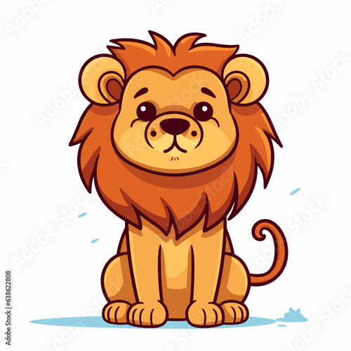 Fototapeta Naklejka Na Ścianę i Meble -  Lion Symbol – Cute Lion Cartoon