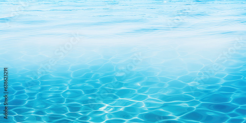 underwater ocean blue turquoise sea texture background with copy space relax pattern of deep water and calm waves. generative ai