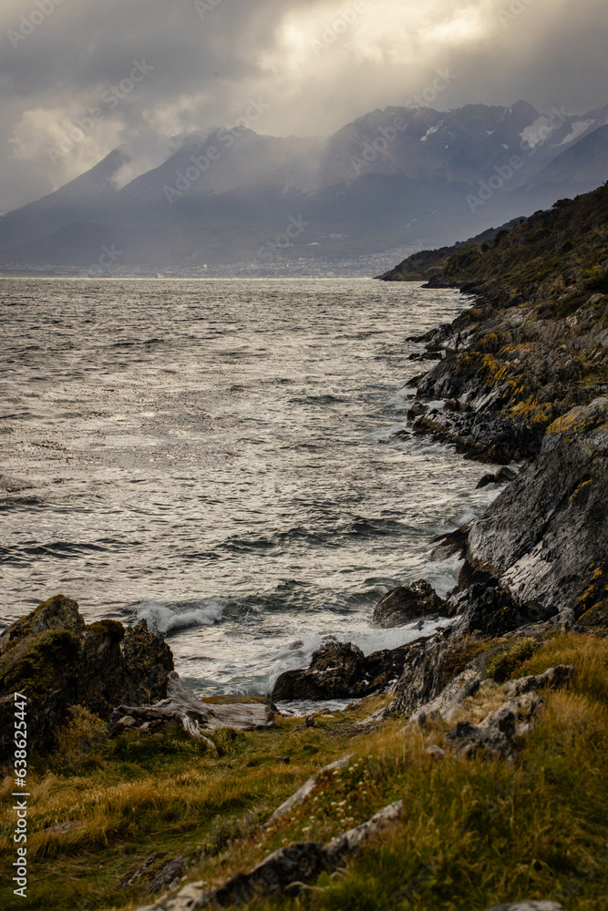 Beagle Channel, Ushuaia, Tierra del Fuego, Patagonia, Argentina. Hiked along the channel and averted a storm at the 
