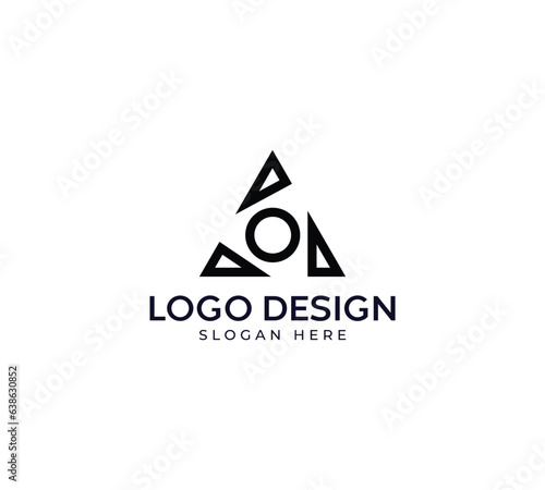 Letter A monogram lettermark logo Ao lettermark logo design Abstract logo design