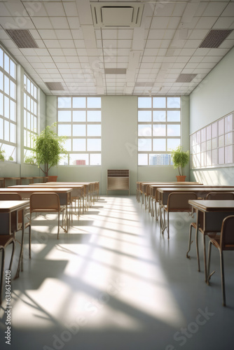 Empty school classroom, Education concept.