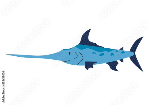 blue swordfish design