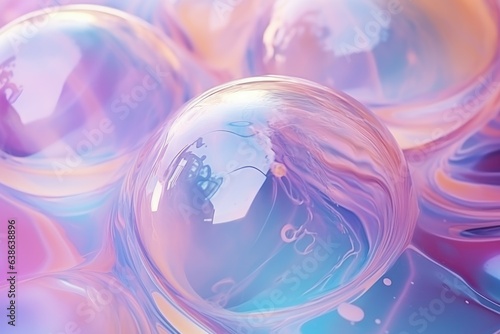 Chromatic Ripples of Fantasy: Abstract Iridescent Waves in Soap Bubble Imagery 