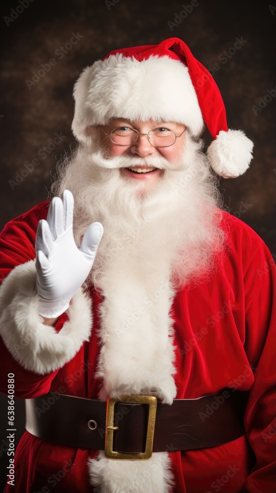 Santa Clause themed background in portrait mode with copy space - stock picture backdrop Santa Clause themed background in portrait mode with copy space - stock picture backdrop