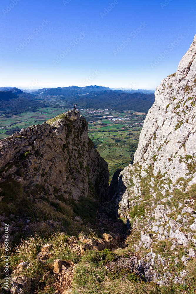 Fototapeta premium Views of Beriain mountain and surrounding area in the Basque Country (Spain)