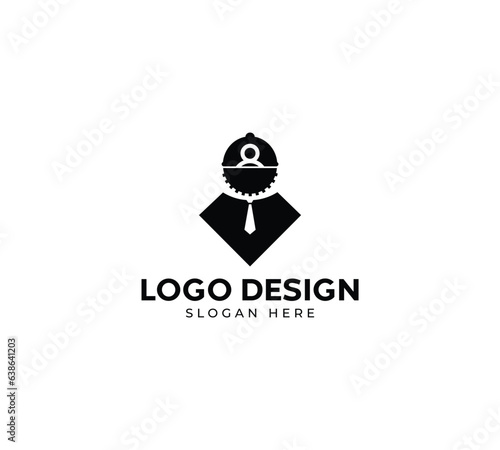 construction job search logo design Abstract design Employee logo job icon design on luxury background. Employe logo concept. job icon design with black background.