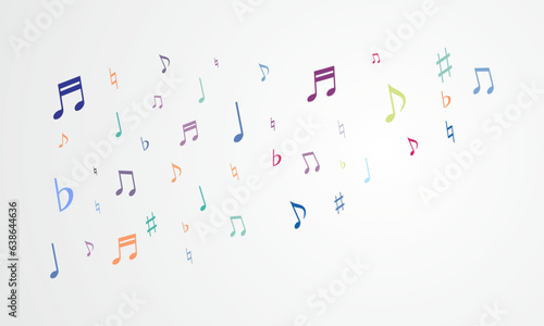 ABSTRACT MUSIC BACKGROUND PATTERN FULL COLOR FOR WALLPAPER