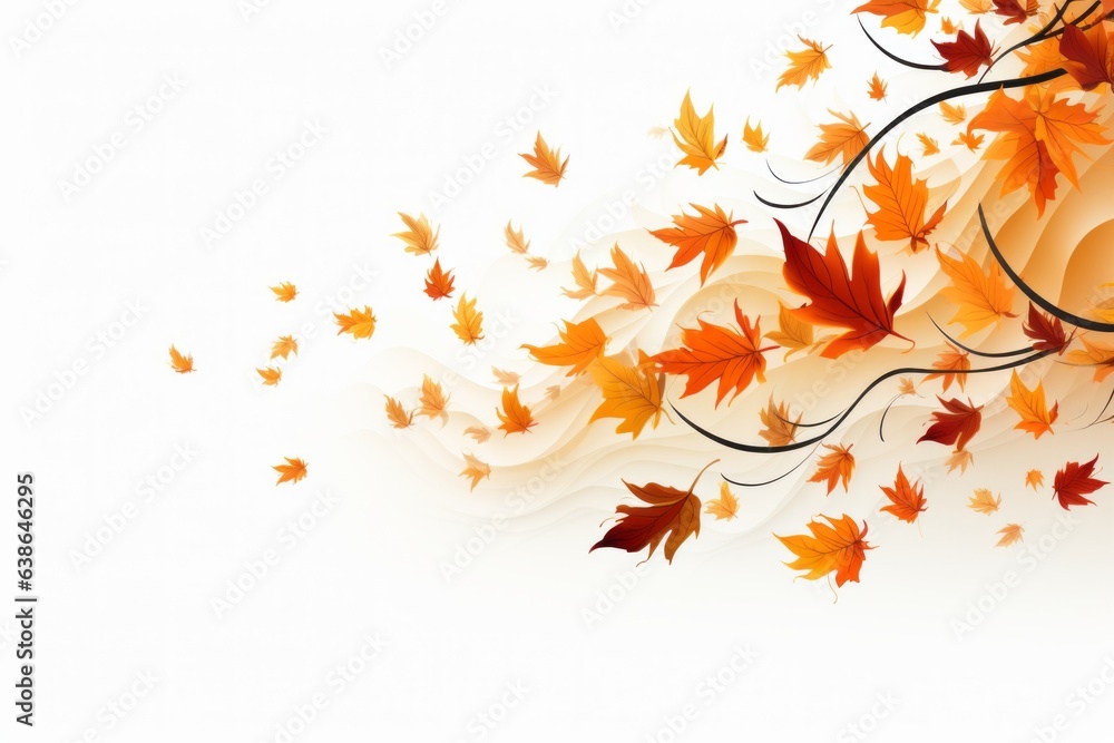 Artful composition of autumn leaves, set against a pristine white background. The varied shapes, colors, and textures of the foliage evoking the essence of the season. Generative AI Artful composition of autumn leaves, set against a pristine white background. The varied shapes, colors, and textures of the foliage evoking the essence of the season. Generative AI