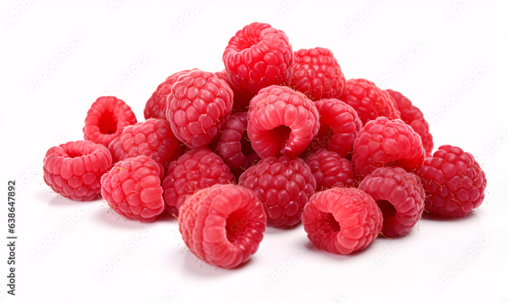 raspberries isolated on white background raspberries isolated on white background