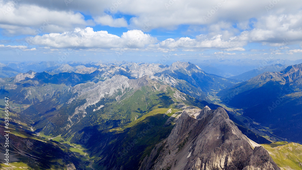 Austria Mountain Alps Landscape View From Above Austria Mountain Alps Landscape View From Above