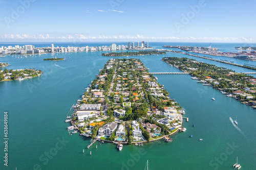 Aerial view from a drone over Miami