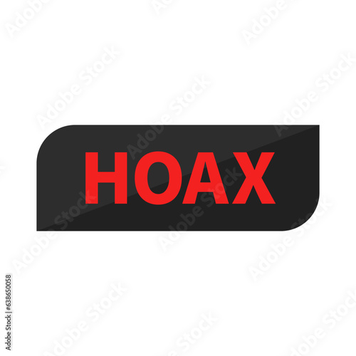 Hoax In Black Rectangle Shape For Fake Information
