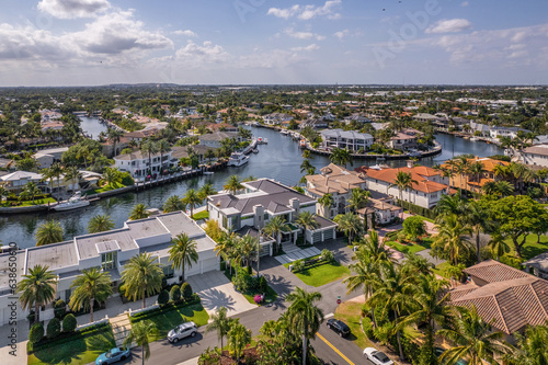 Aerial view from a drone over South Florida photo