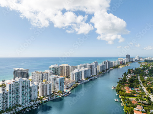 Aerial view from a drone over Miami Beach © Anthony Giarrusso