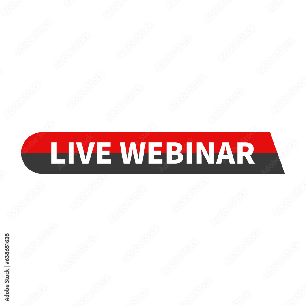Live Webinar In Red Black Rectangle Rounded Shape For Live Stream Internet
Live Webinar In Red Black Rectangle Rounded Shape For Live Stream Internet