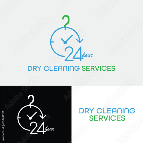 24 hours dry cleaning services dry cleaners logo laundary logo