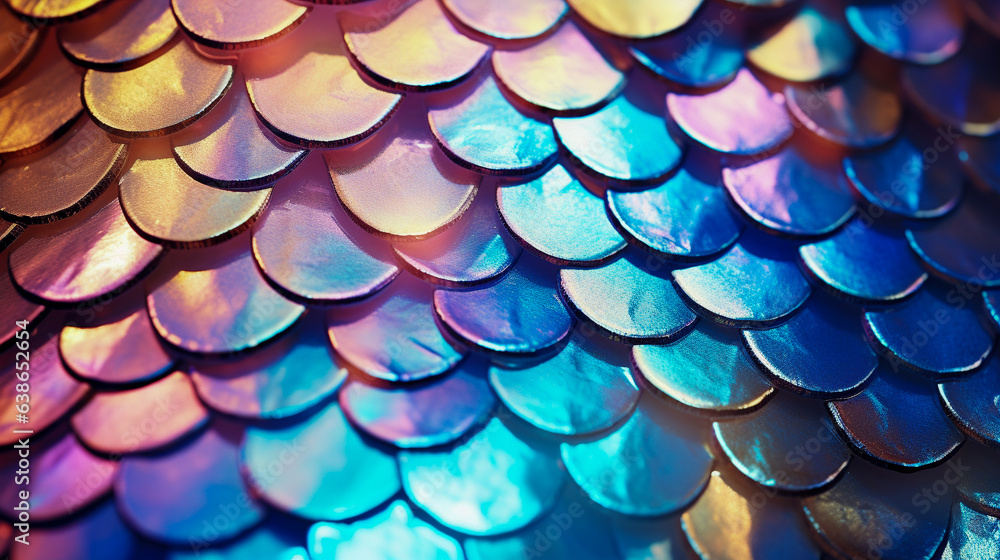 Macro Close-up of Fish Scales Shimmering Macro Close-up of Fish Scales Shimmering