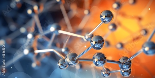 Molecular structure. Science and technology background. 3d rendering