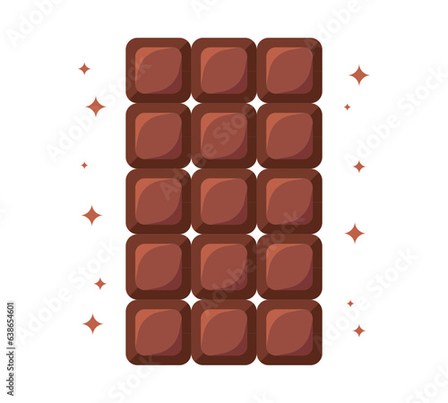 Vector chocolate bar illustration.