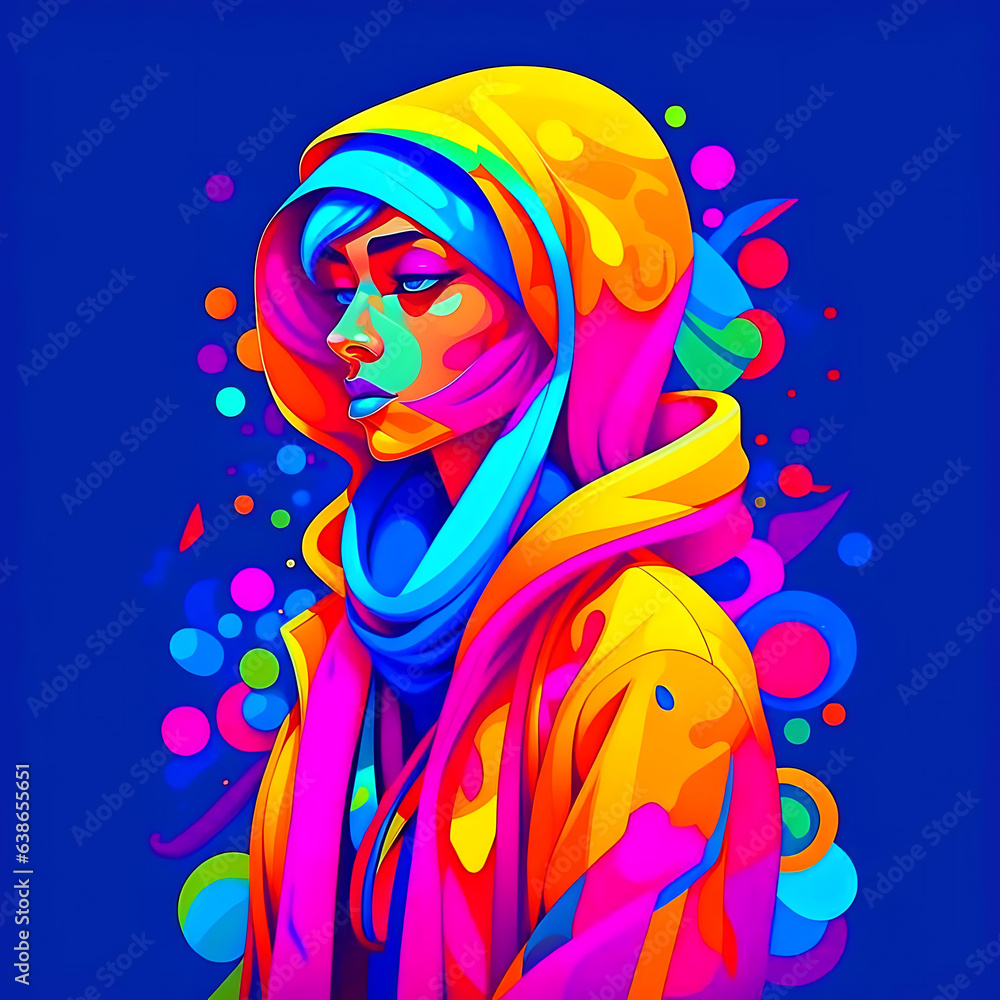 Colorful Depiction character illustration cartoon vector