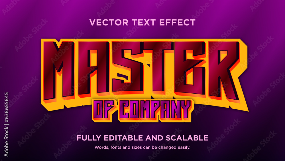 text effect vector master of company text effect vector master of company