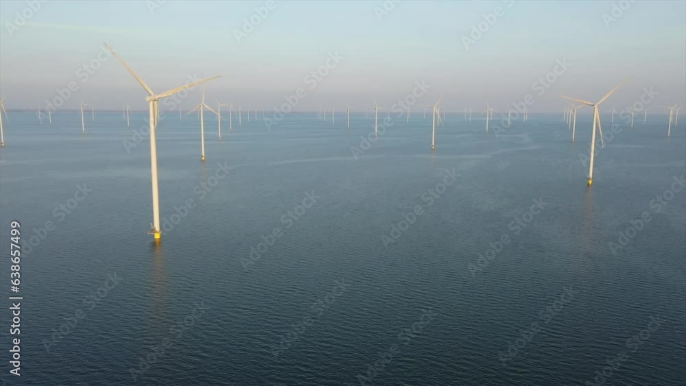 Aerial from windturbines at the IJsselmeer in the Netherlands
Aerial from windturbines at the IJsselmeer in the Netherlands