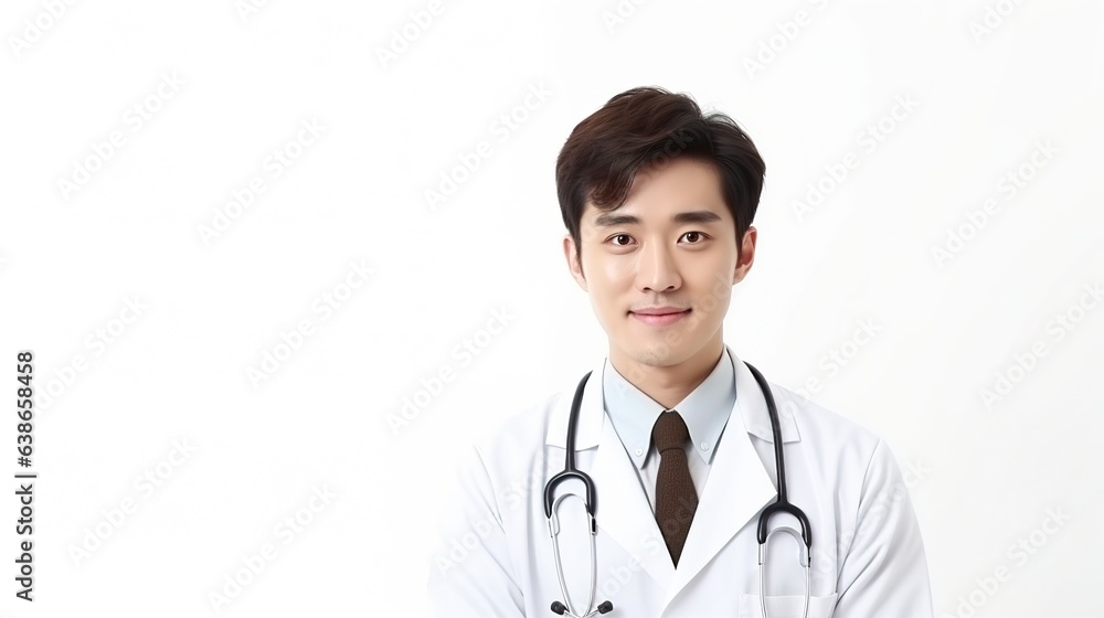 portrait of a smiling doctor on white background portrait of a smiling doctor on white background