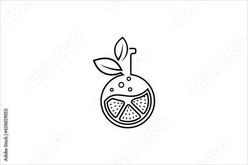 Orange fruit lab logo design