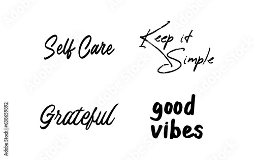 Motivational quotes. Set of hand written inspirational messages. Calligraphic lettering positive phrases.