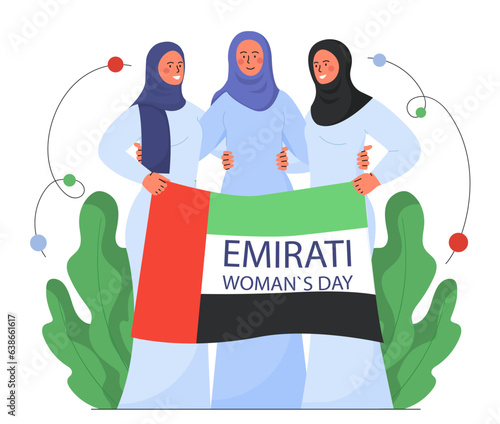 Emirati women day vector concept