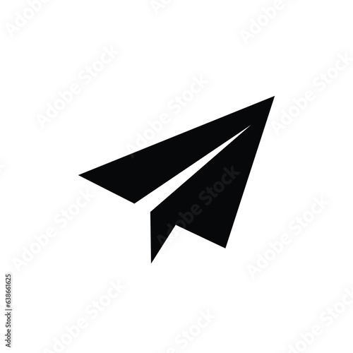 Paper plane icon vector, Send Message solid logo flat illustration on white background..eps