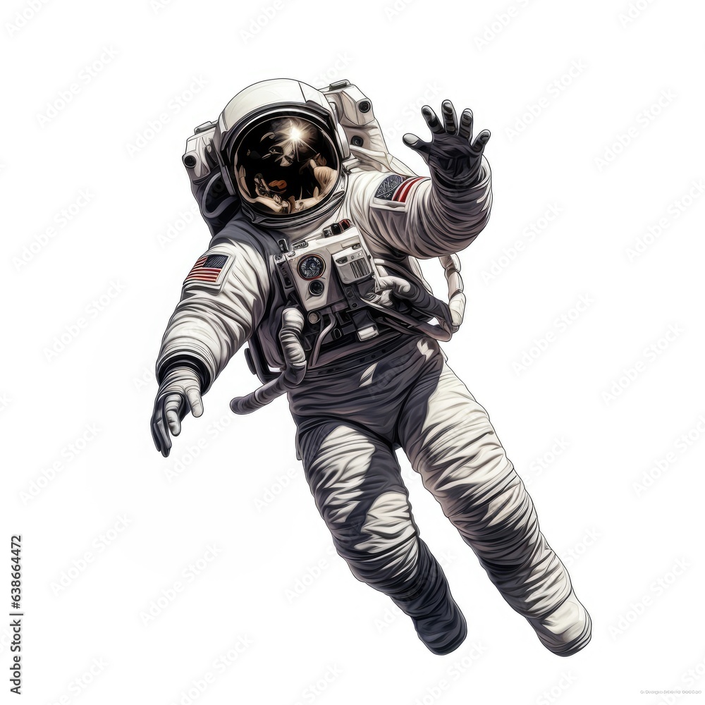 astronaut on a white background astronaut on a white background