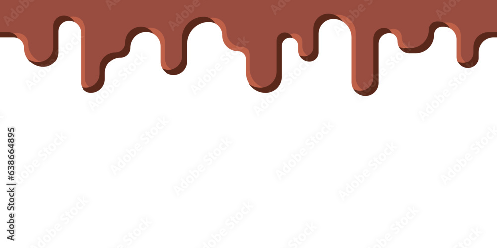 Simple vector dripping chocolate. Melted chocolate decoration. Chocolate sauce, syrup. Simple vector dripping chocolate. Melted chocolate decoration. Chocolate sauce, syrup.