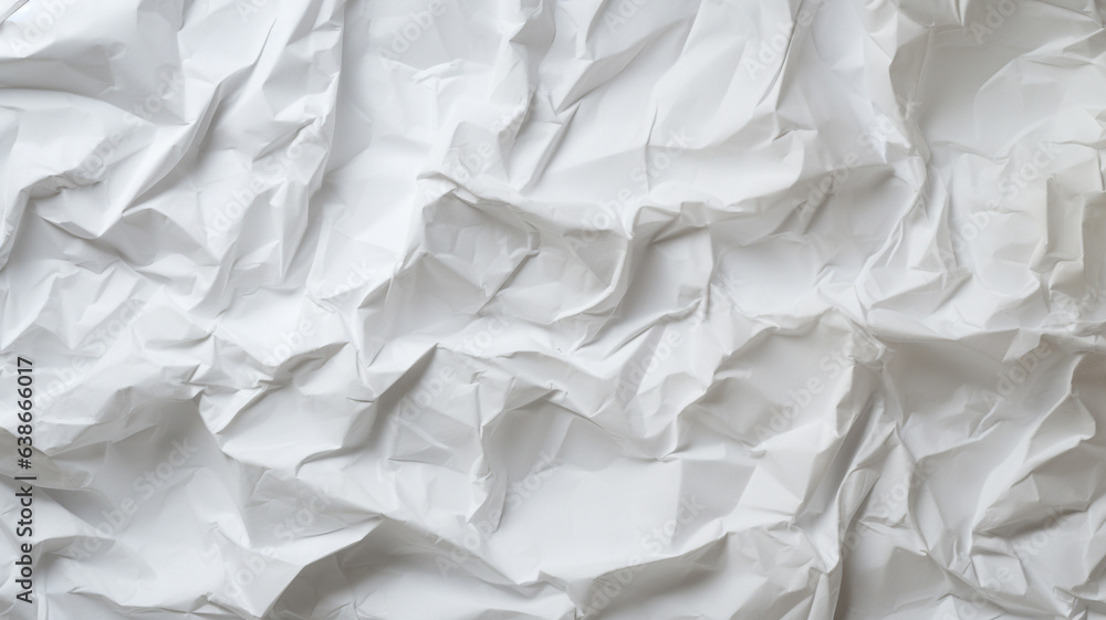 white crumpled paper background