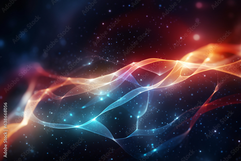 Fototapeta premium digital space background, Generative AI