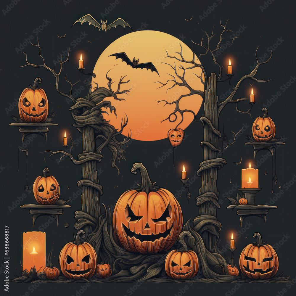 Fototapeta premium Celebrate Halloween (AI Generated) 