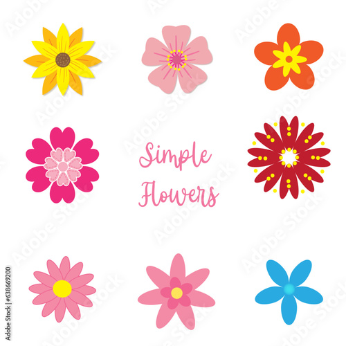 set of flower