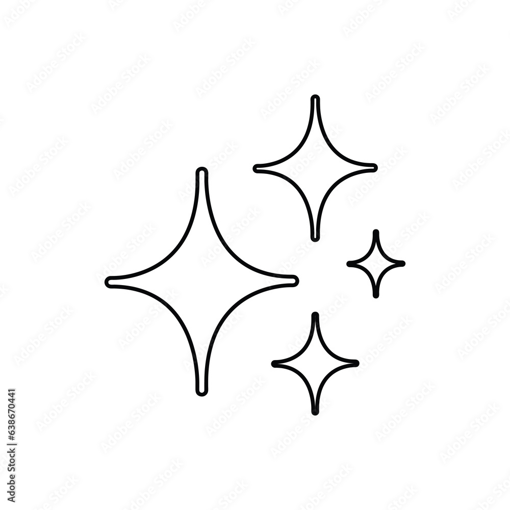 Magic stars outline icon. linear style sign,Bright stars or shine icon logo illustration..eps Magic stars outline icon. linear style sign,Bright stars or shine icon logo illustration..eps