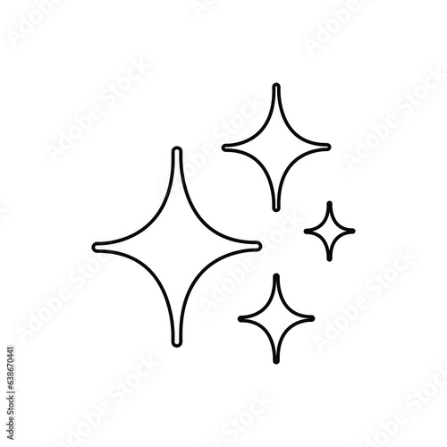 Magic stars outline icon. linear style sign Bright stars or shine icon logo illustration..eps