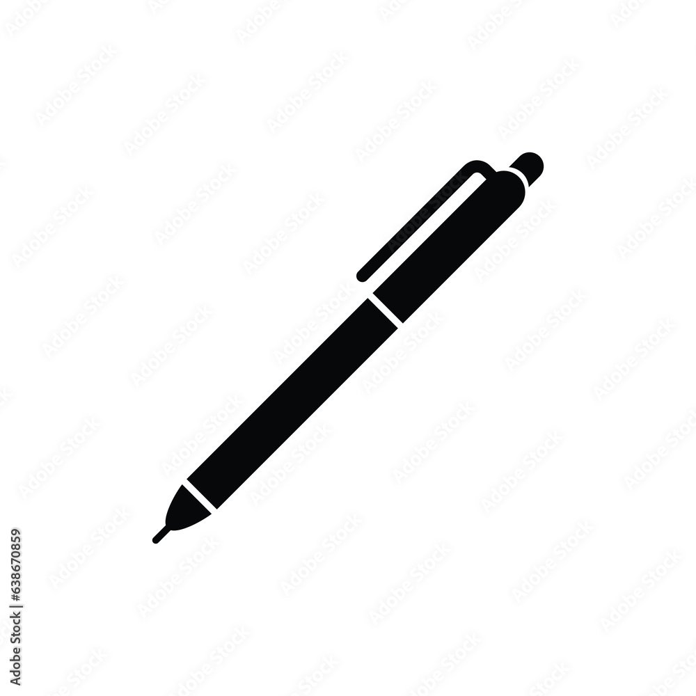 Pen, write icon.pen filled vector sign. Symbol, logo illustration. Different style icon on white background..eps Pen, write icon.pen filled vector sign. Symbol, logo illustration. Different style icon on white background..eps