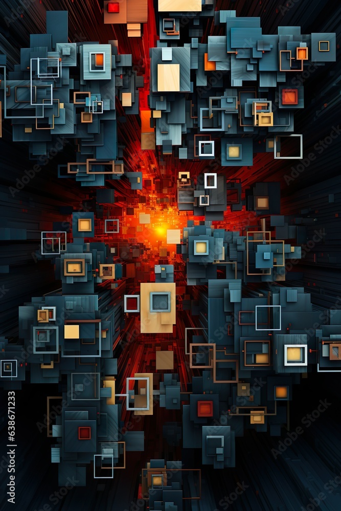 An abstract work of art made up of geometric shapes, remote control aerial photography | Generative AI An abstract work of art made up of geometric shapes, remote control aerial photography | Generative AI