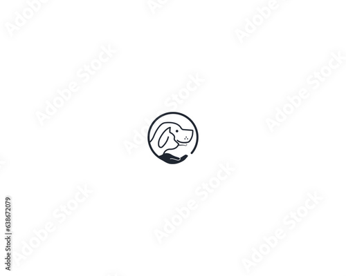 Dog and cat logo design template vector, line of pet logo design suitable for pet shop, store, cafe, business, hotel, veterinary clinic, Domestic animal vector illustration logotype, sign or symbol